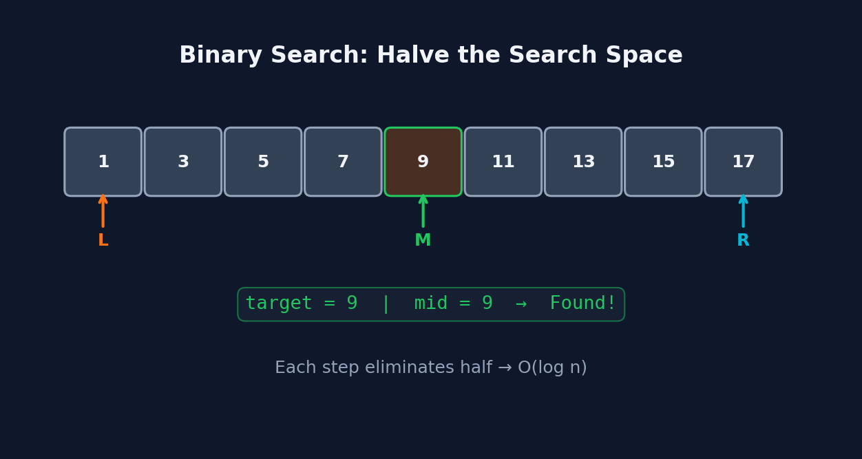 Binary Search pattern visualization